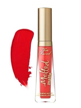 Too Faced Melted Matte Liquid Lipstick — Bright Red Color(Hot Stuff)